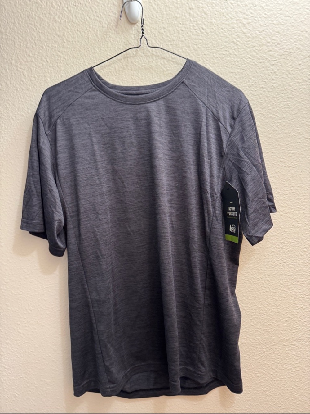REI Men's Short Sleeve Crew Tee - Charcoal